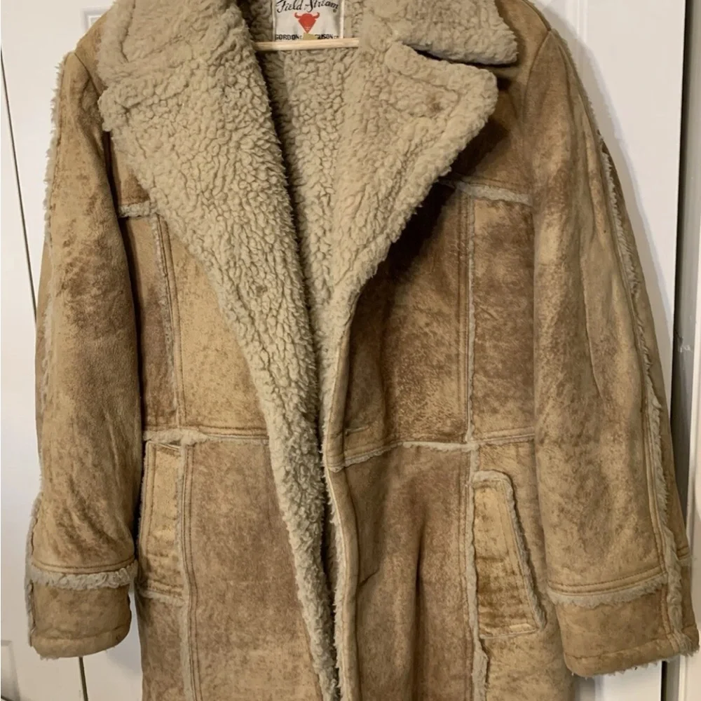 Field Stream mens 38 Cream Shearling Jacket‎ chore rancher Gordon & Ferguson co